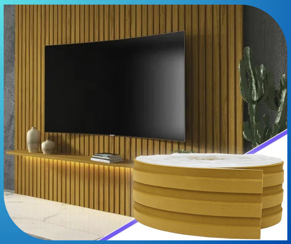 Painel de Ripa Laminado de EVA Autocolante Auréon - Sofisticação e Conforto em Cada Detalhe 🔥Queima de Estoque🔥